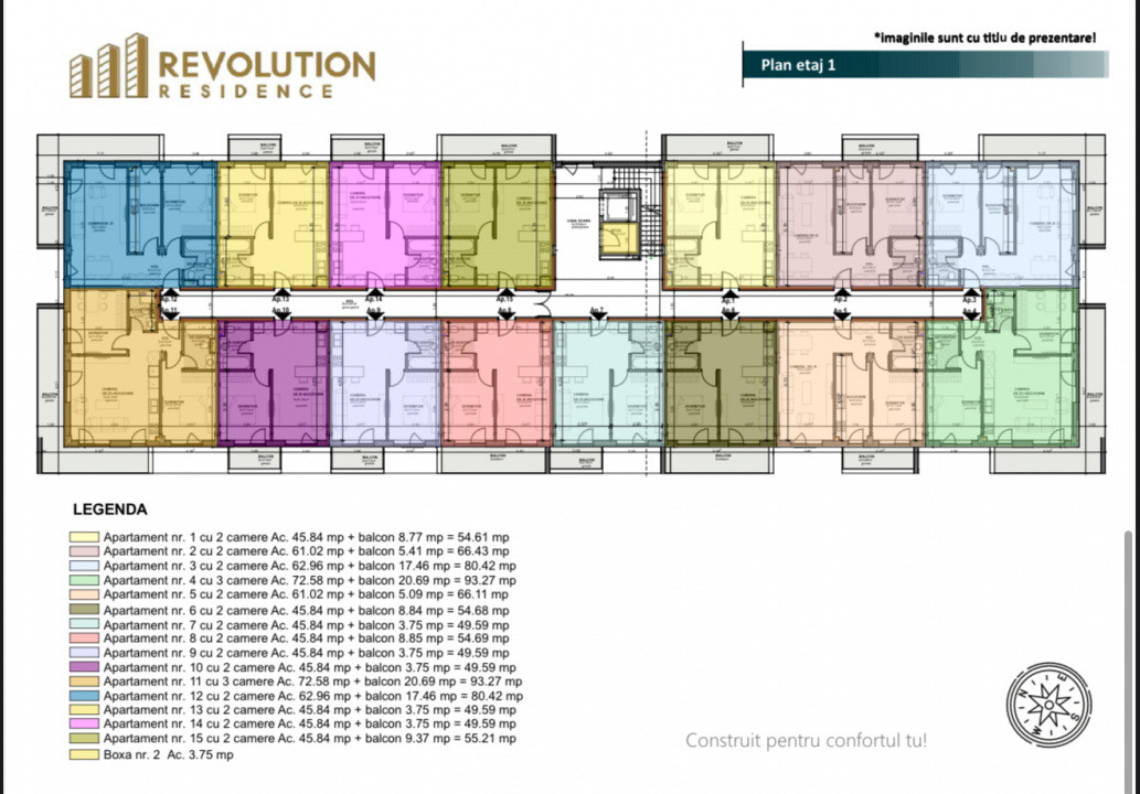 Apartament 2 camere, Comision 0%, Pret Dezvoltator! Bloc Nou